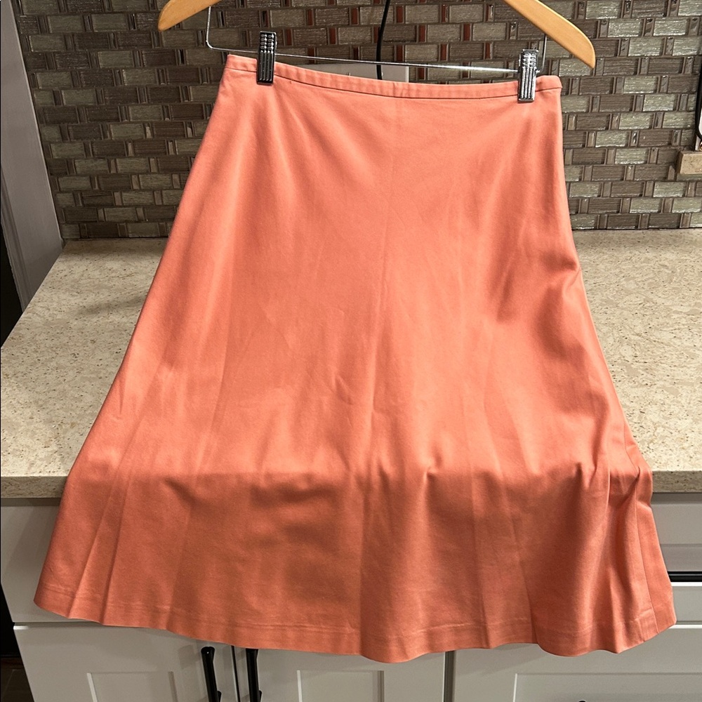 Yves Saint Laurent Peach A-Line Skirt 13.5” waist size 40 vintage